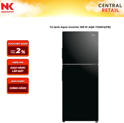 Tủ lạnh Aqua Inverter 189 lít AQR-T220FA(FB)