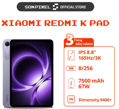 Xiaomi Redmi K Pad, Chip Dimensity 9400+, Màn Hình 8.8 inches 16