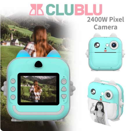 CLUBLU- Máy Ảnh Mini in Nhiệt Chụp Lấy Liền Kỹ Thuật Số Số Siêu